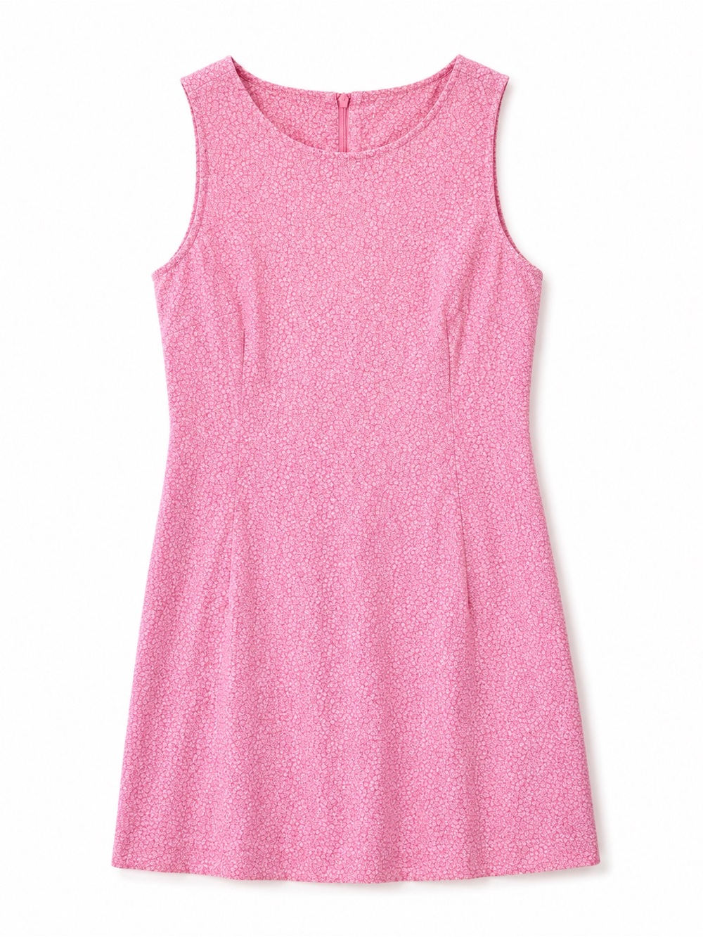 Vintage Rhythm Blue Pink Ditsy Floral Cotton Sleeveless Shift Mini Dress L NWT